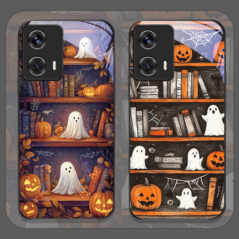 Bookshelf - Custodia per telefono in vetro temperato