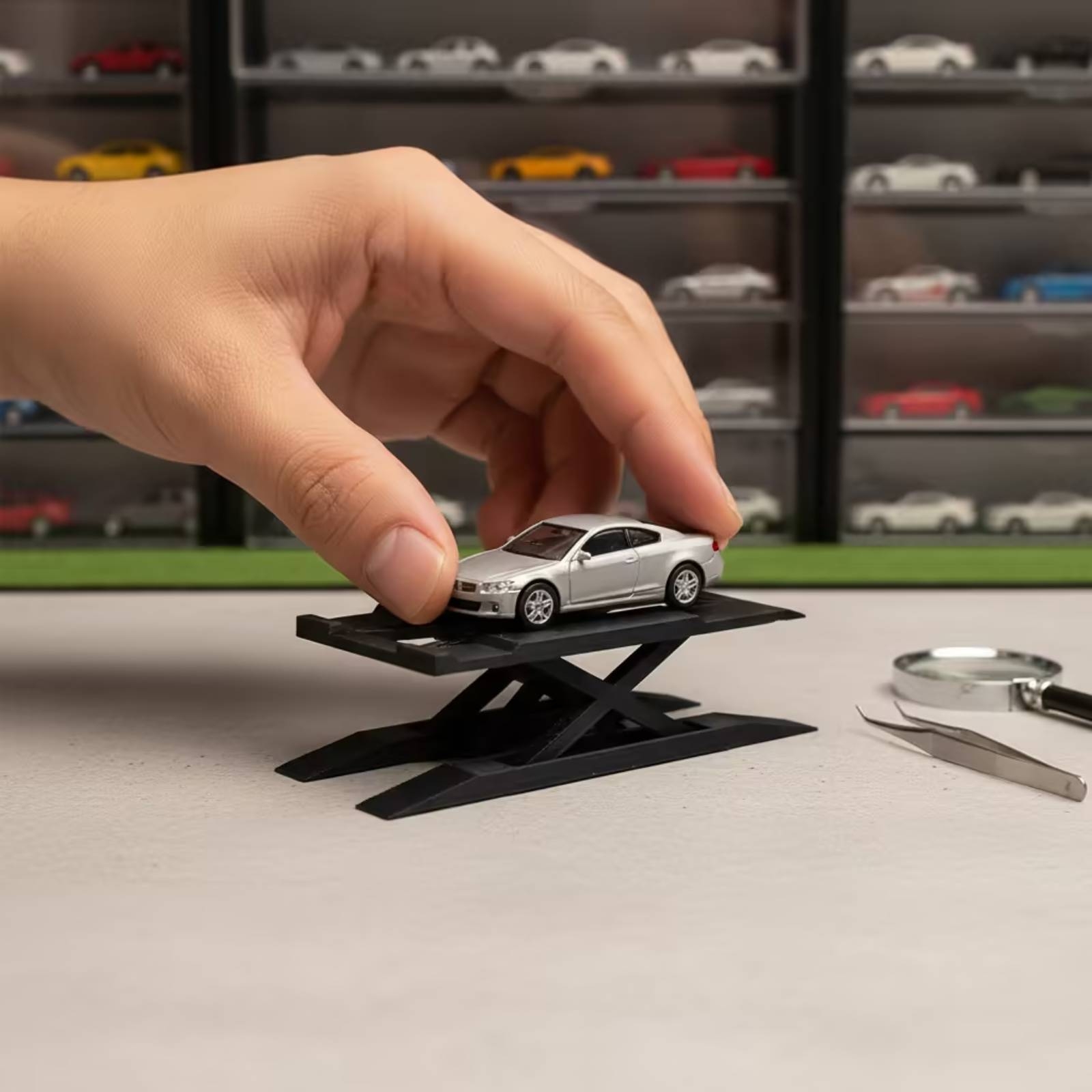 Standing Desk - Espositore per Modellini Auto a Due
