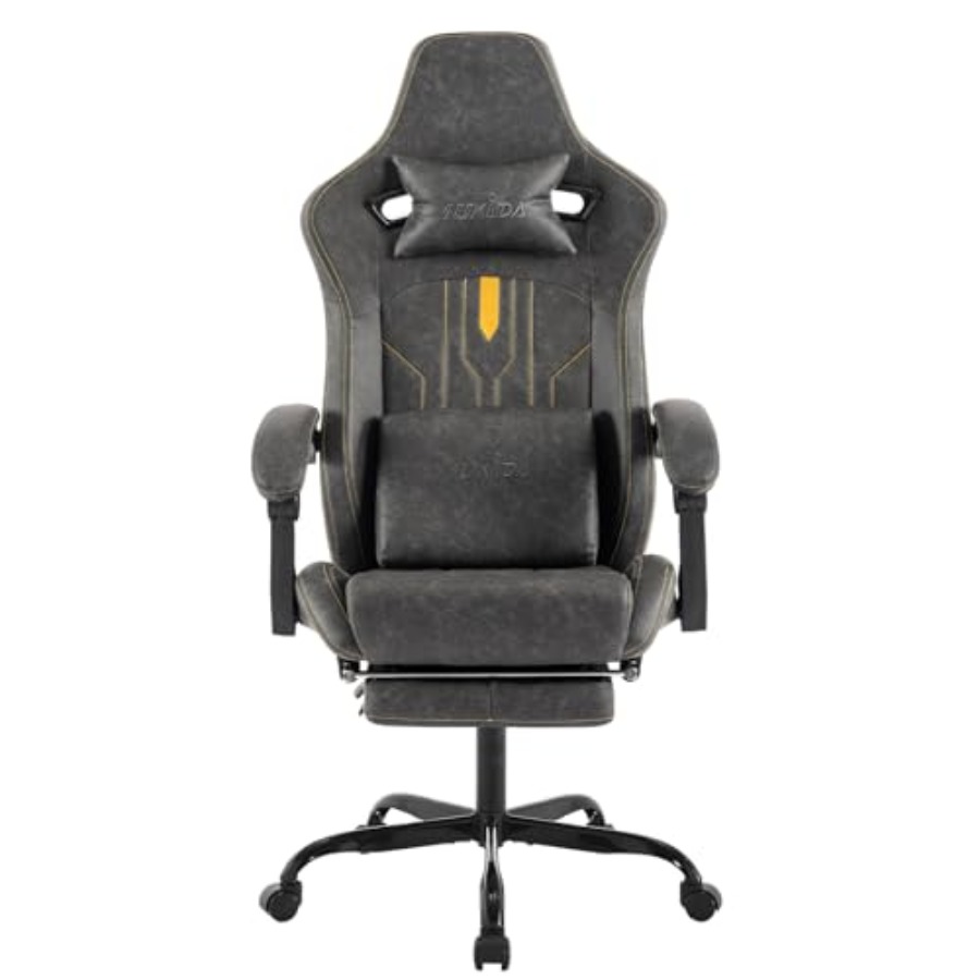 Office Chair Cushion - Sedia da gaming con poggiapiedi, ideale