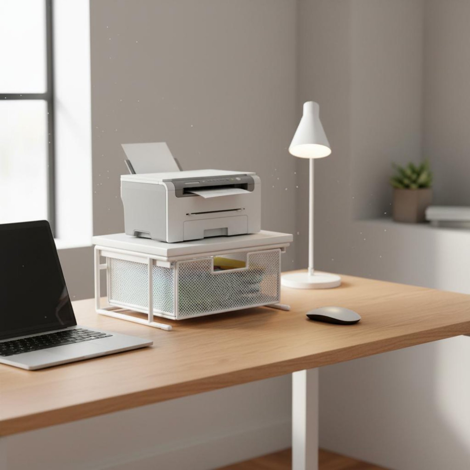 Printer Stand - Supporto per Stampante con Cassetto, Scaffale