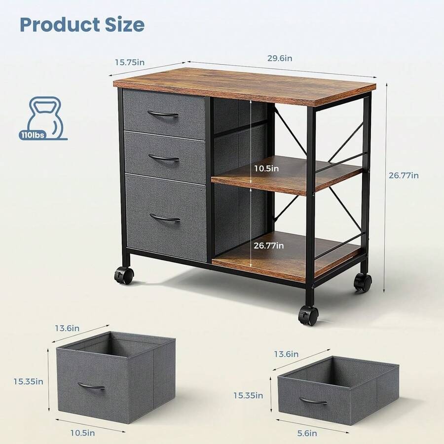Sweetcrispy Mobile File Cabine - Printer Stand recensione e prezzo