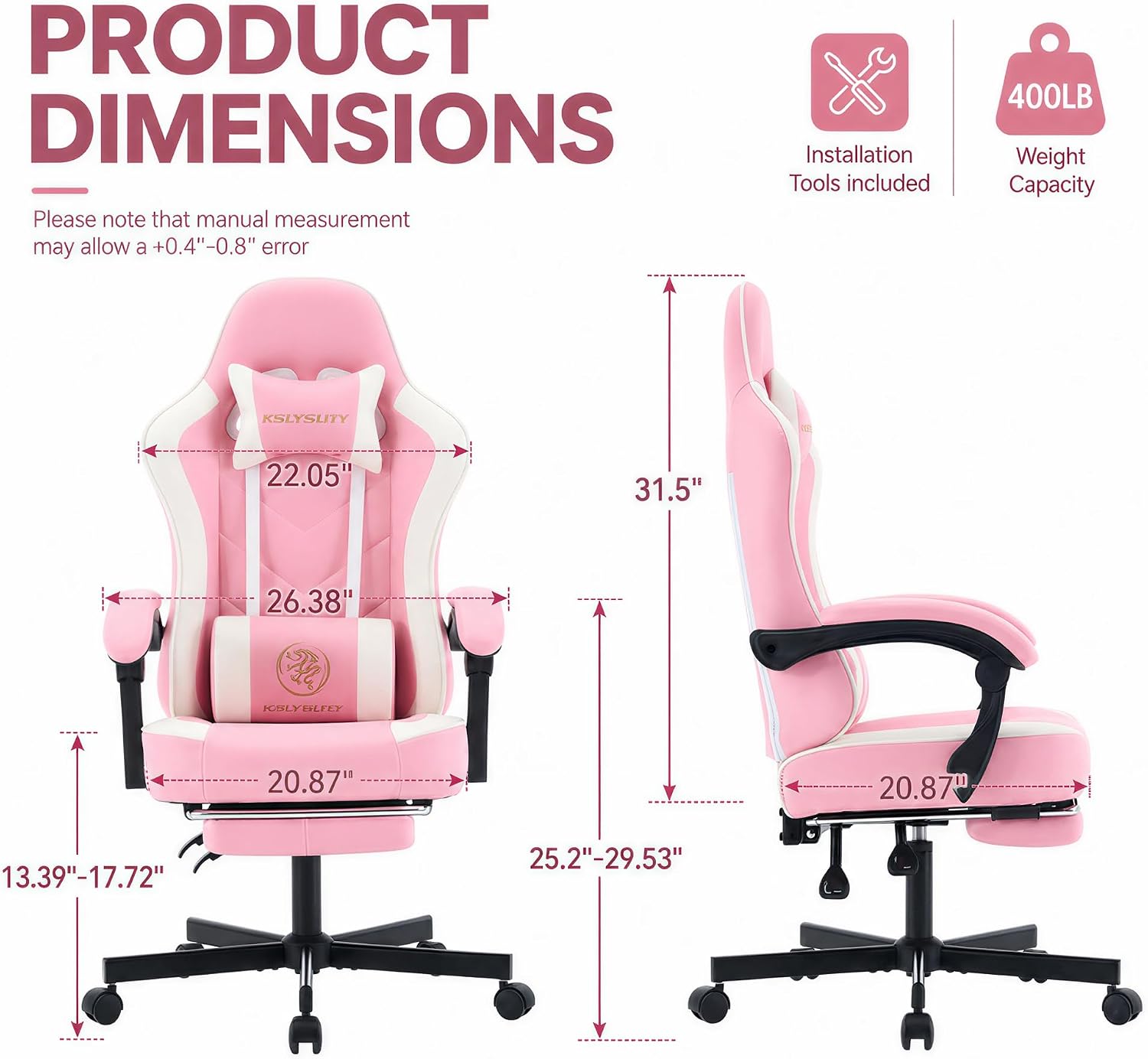 Sedia da Gaming Ergonomica con - Office Chair Cushion recensione e prezzo