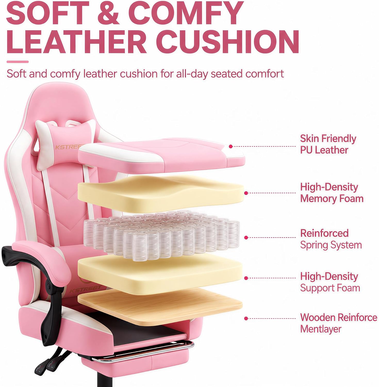 Sedia da Gaming Ergonomica con - Office Chair Cushion recensione e prezzo